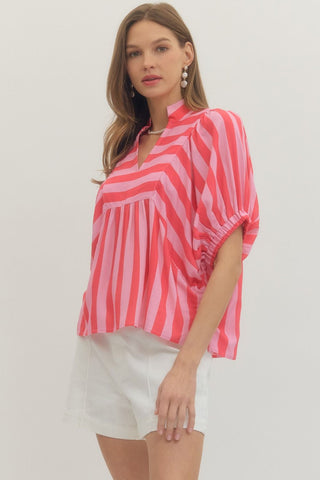Sweetheart Stripe Top - Sugar Co.
