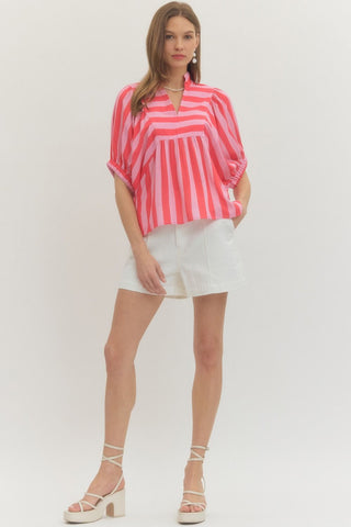Sweetheart Stripe Top - Sugar Co.