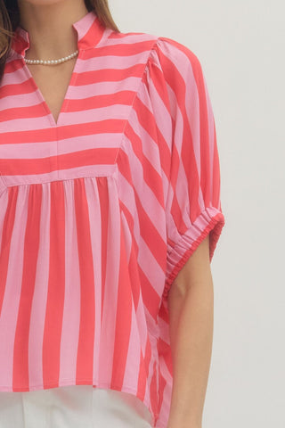 Sweetheart Stripe Top - Sugar Co.