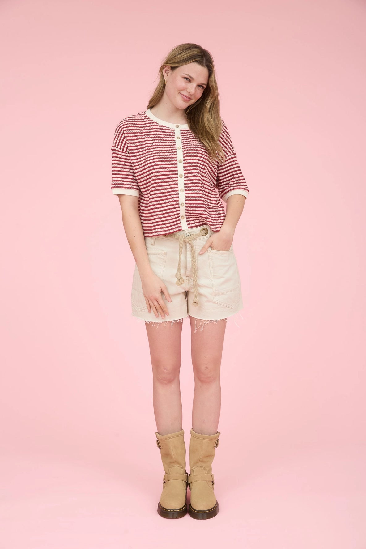 Sweetheart Stripe Top - Sugar Co.