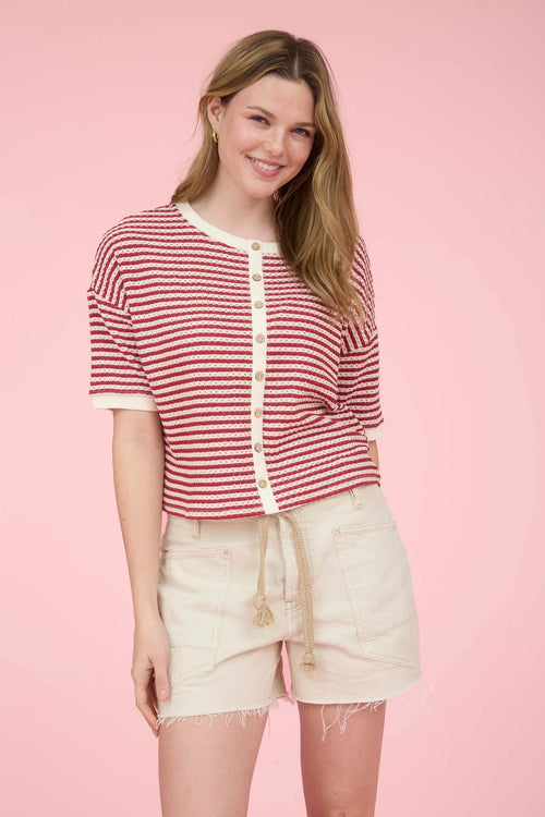 Sweetheart Stripe Top - Sugar Co.