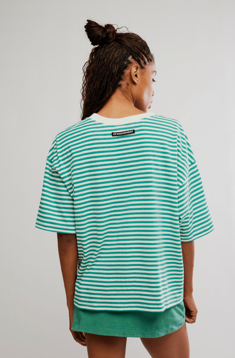 Tackle Stripe Tee Green Glow - Sugar Co.