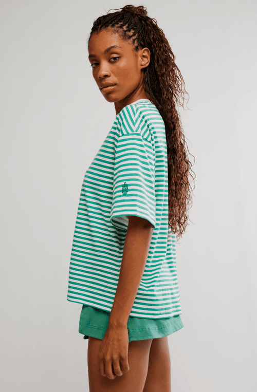 Tackle Stripe Tee Green Glow - Sugar Co.