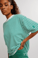 Tackle Stripe Tee Green Glow - Sugar Co.