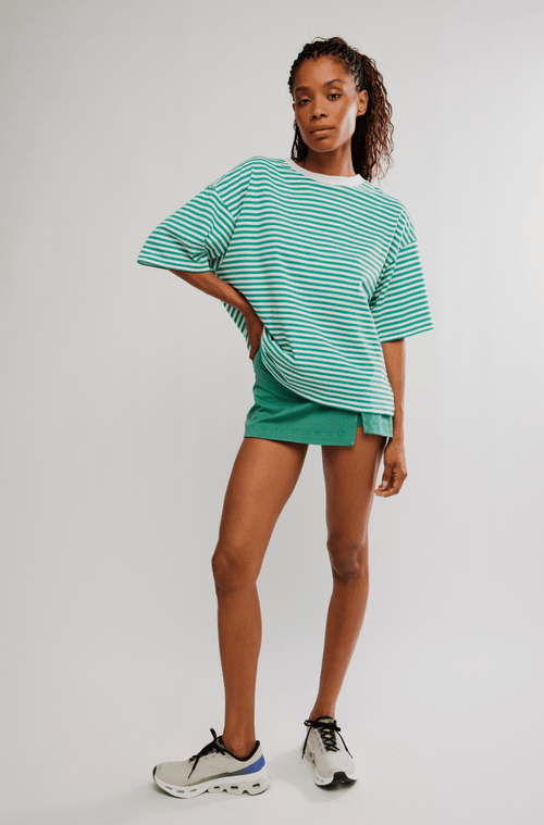 Tackle Stripe Tee Green Glow - Sugar Co.