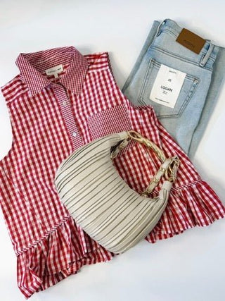 Take a Stroll Gingham Top - Sugar Co.