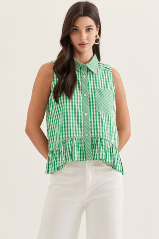 Take a Stroll Gingham Top - Sugar Co.