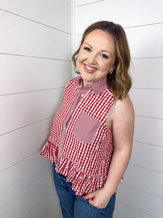 Take a Stroll Gingham Top - Sugar Co.