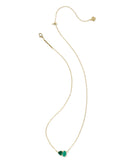 Tatum Gold Green Mix Short Pendant Necklace - Sugar Co.