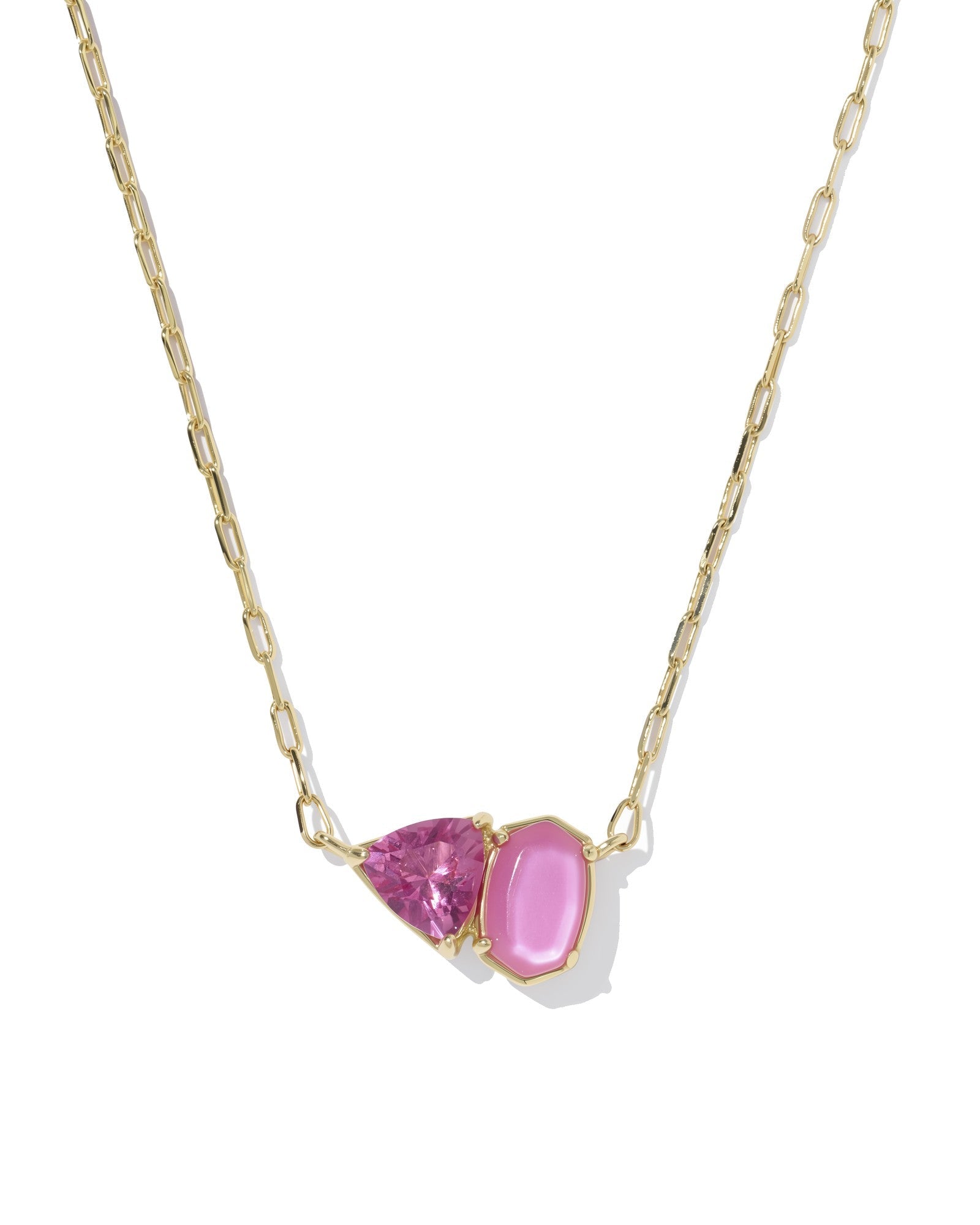 Tatum Short Pendant Necklace Azalea Pink Mix