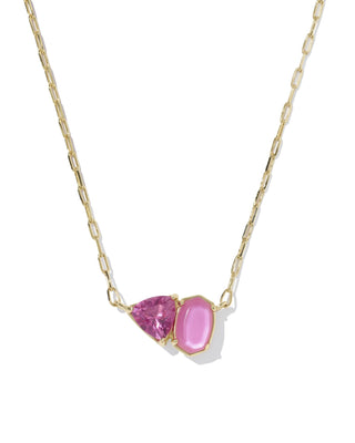 Tatum Short Pendant Necklace Azalea Pink Mix - Sugar Co.