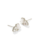 Tatum Stud Earrings Rhodium Neutral Mix - Sugar Co.