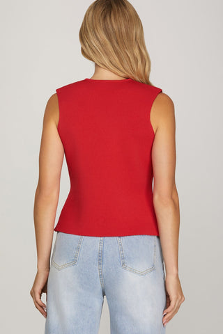 The Barclay Vest Red - Sugar Co.
