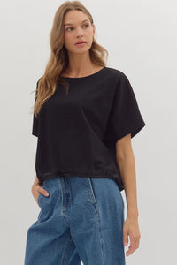 The Cinch & Go Top Black