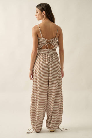 The Everly Gingham Jumpsuit - Sugar Co.
