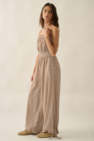 The Everly Gingham Jumpsuit - Sugar Co.
