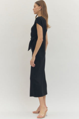 The Main Street Midi Dress Black - Sugar Co.