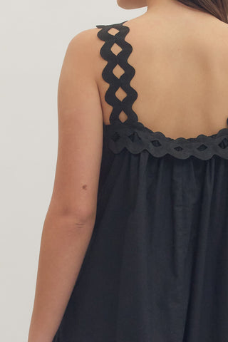 The Midnight Muse Scallop Midi Dress - Sugar Co.