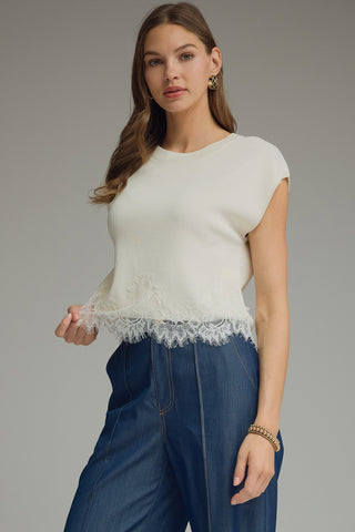 The Sweet Grace Lace Sweater - Sugar Co.