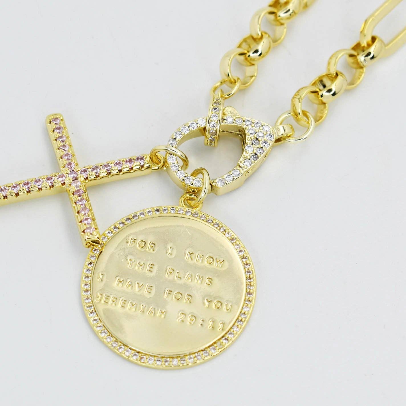 Treasure Jewels: Jeremiah 29:11 with Cross Gold I65 - Sugar Co.