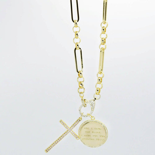 Treasure Jewels: Jeremiah 29:11 with Cross Gold I65 - Sugar Co.