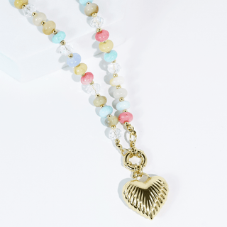 Treasure Jewels: Multi Puff Heart Necklace - Sugar Co.