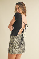 Trina Tie Back Top Black - Sugar Co.
