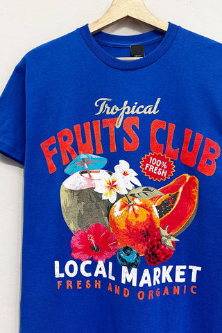 Tropical Fruits Club Blue T-Shirt - Sugar Co.