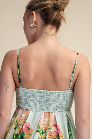 Tropical Wide - Leg Floral Jumpsuit - Sugar Co.