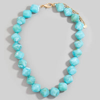 Unique Resin Necklace Blue