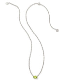 Cailin Crystal Pendant Necklace in Silver & Peridot