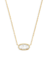 Elisa Pendant Necklace in Gold Ivory Mother of Pearl
