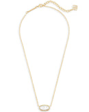 Elisa Pendant Necklace in Gold Ivory Mother of Pearl
