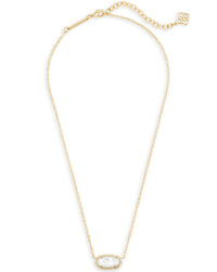 Elisa Pendant Necklace in Gold Ivory Mother of Pearl