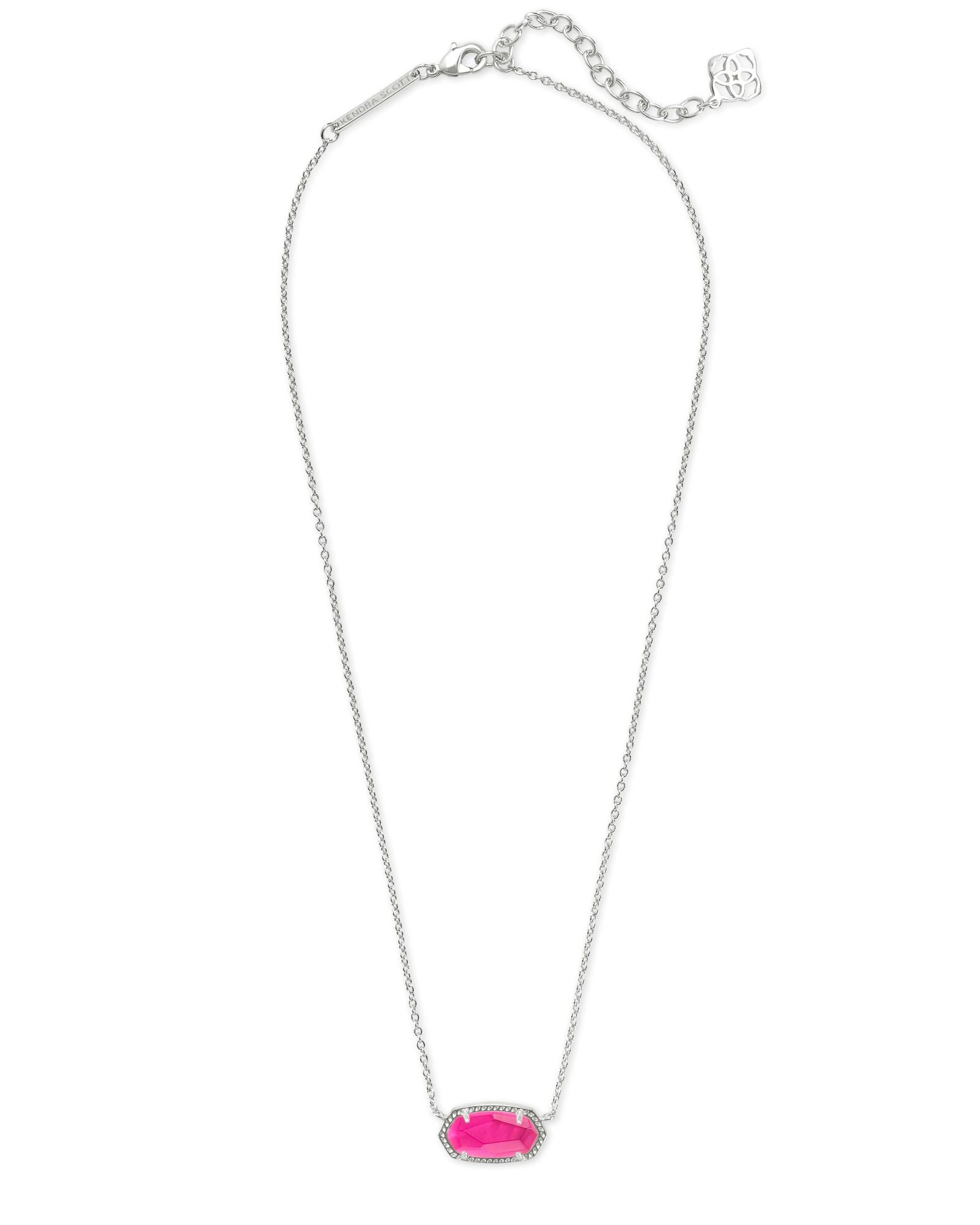 Elisa Pendant Necklace in Silver Azalea Illusion