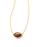 Football Gold Short Pendant Necklace