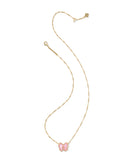 Haley Gold Bow Short Pendant Necklace