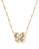 Haley Gold Bow Short Pendant Necklace