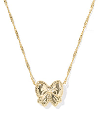 Haley Gold Bow Short Pendant Necklace