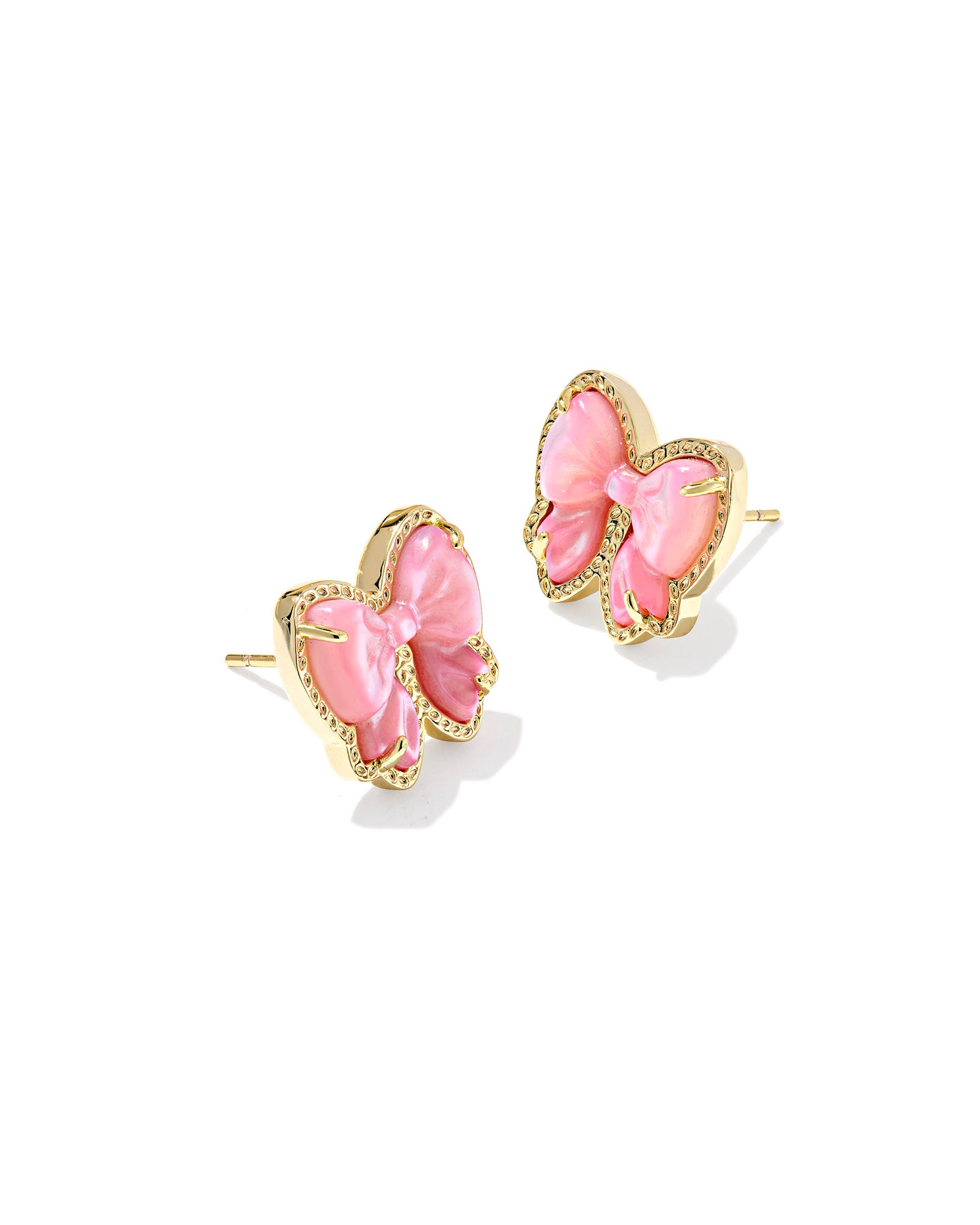 Haley Gold Bow Stud Earrings