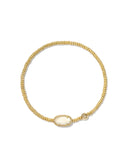 Grayson Gold Stretch Bracelet in Light Yellow Mother of Pearl