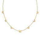 Lillia Butterfly Silver Enamel Strand Necklace Gold Pinkl Enamel