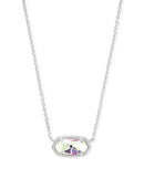 Elisa Dichroic Glass Rhodium