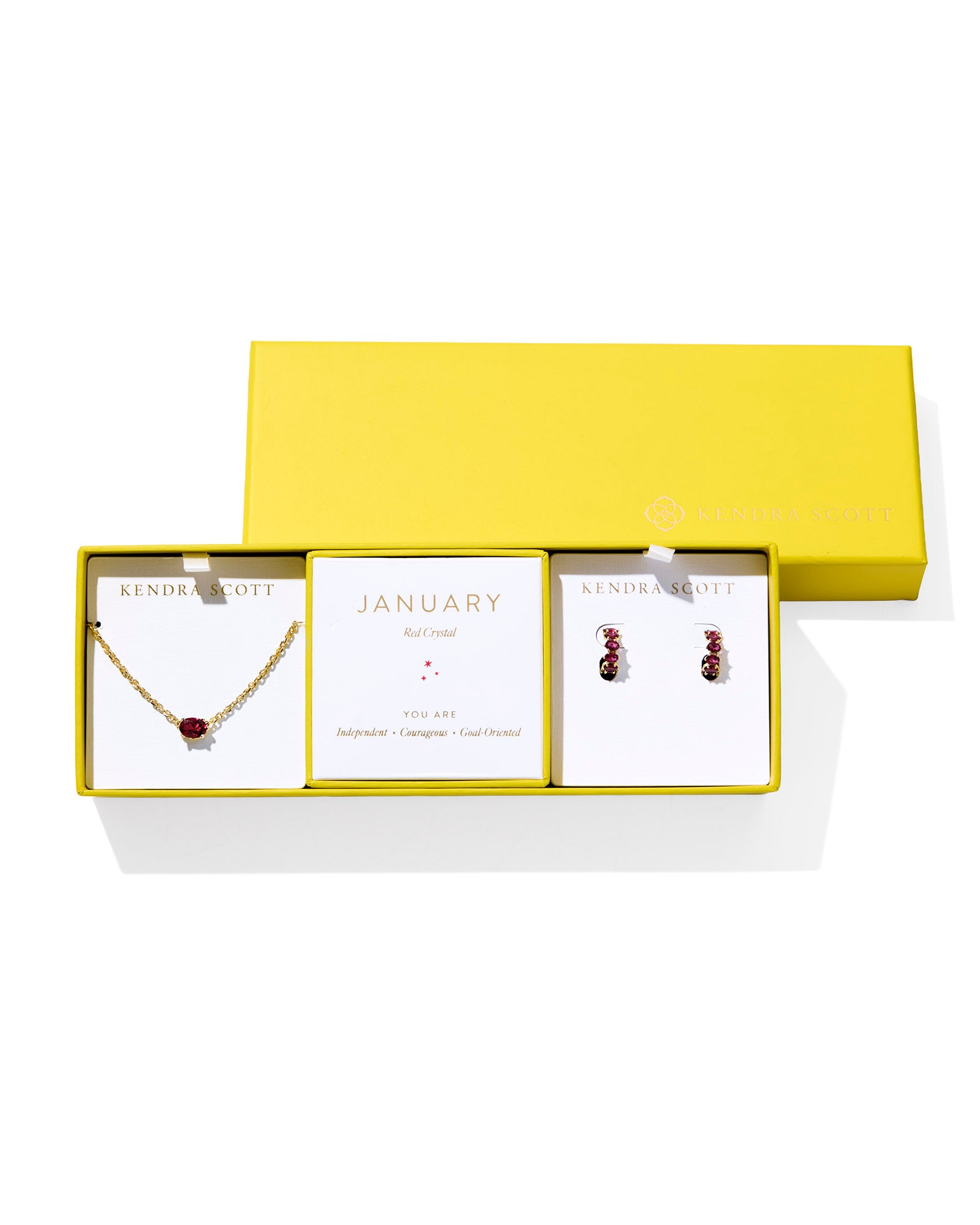 Cailin Birthstone Gift Set January Red Crystal