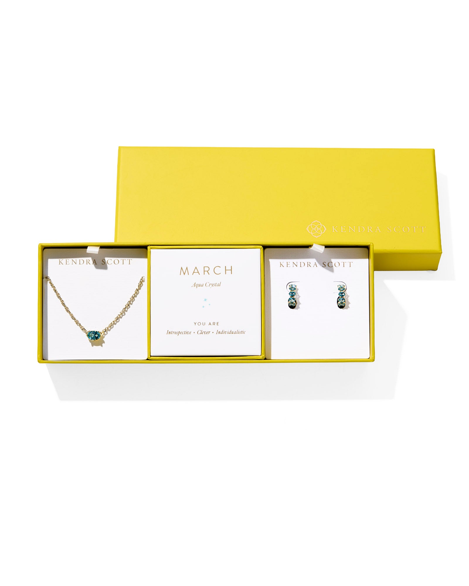 Cailin Birthstone Gift Set March Aqua Crystal