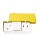 Cailin Birthstone Gift Set April Gold White CZ