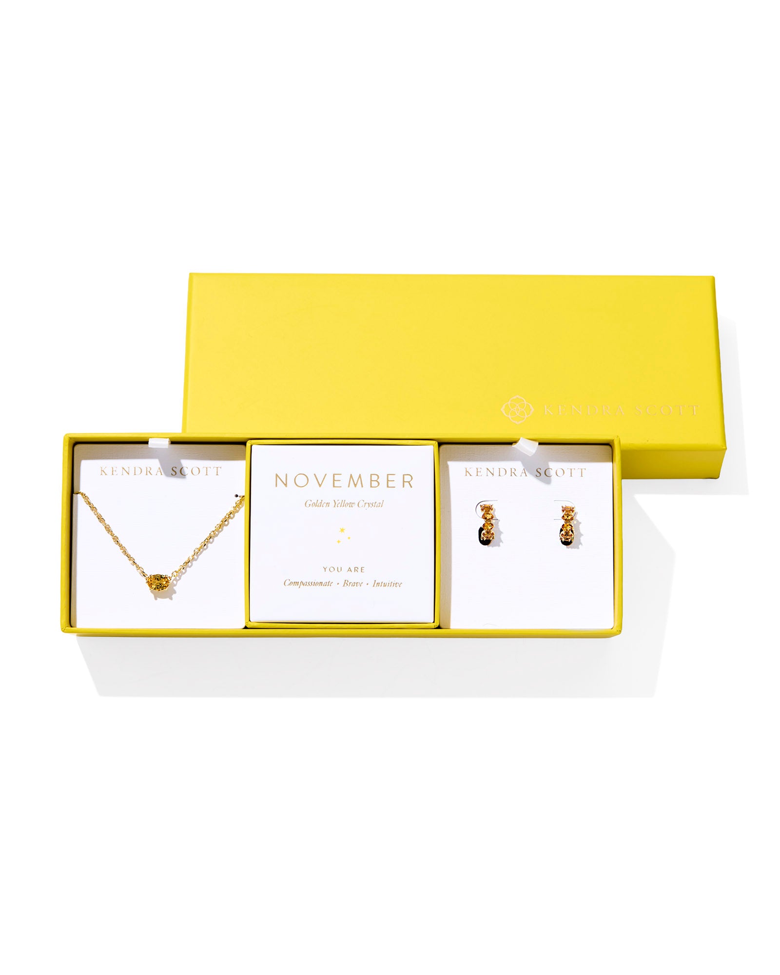 Cailin Birthstone Gift Set November Golden Yellow Crystal