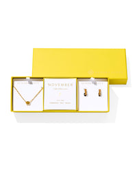 Cailin Birthstone Gift Set November Golden Yellow Crystal