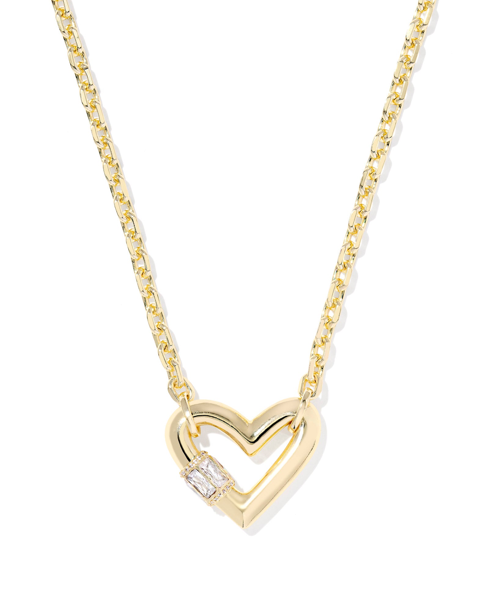 Emery Heart Gold Short Pendant Necklace