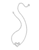 Emery Heart Silver Short Pendant Necklace